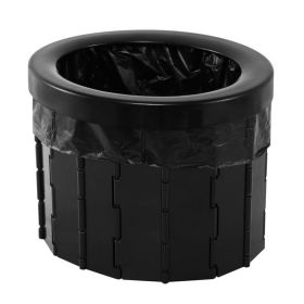 Foldable Toilet Portable Potty Toilet Multifunction Camping Hiking Beach Black