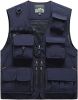 Mens 3 Solid Color Plaid Vests Zip Placket Waterproof Coats