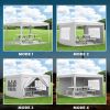 10'x10' EZ Pop Up Canopy Outdoor Portable Party Folding Tent with Removable Sidewalls + Carry Bag + 4pcs Weight Bag